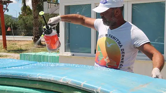 Çalış Plajı'nda sezon hazırlıklarına başlandı