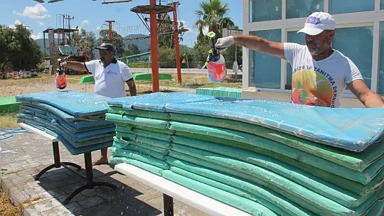 Çalış Plajı'nda sezon hazırlıklarına başlandı