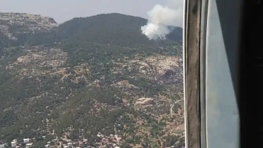 Selimiye Sakarkaya mevkiinde orman yangını