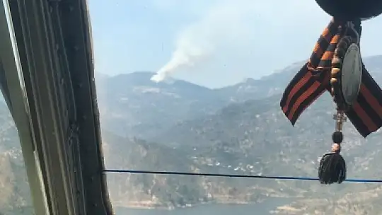 Selimiye Sakarkaya mevkiinde orman yangını