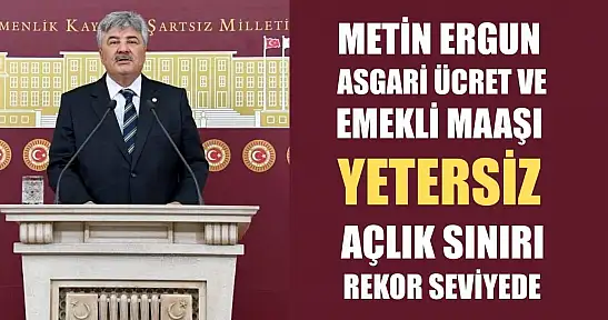 Metin Ergun: Asgari Ücret ve Emekli Maaşı Yetersiz, Açlık Sınırı Rekor Seviyede
