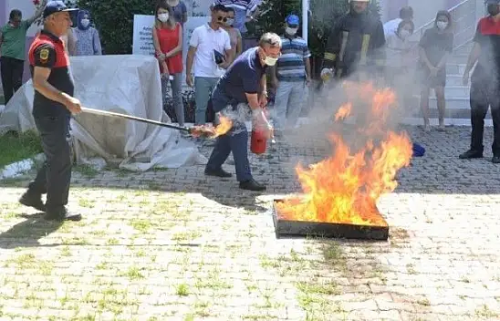 Fethiye ASMK Meslek Yüksekokulunda Gerçeği Aratmayan Yangın Tatbikatı Gerçekleştirildi