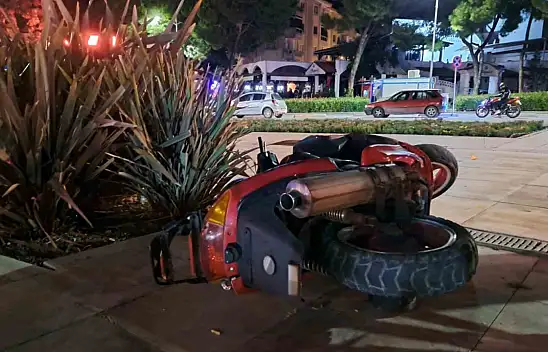 Polisten kaçarken kaza yaptı