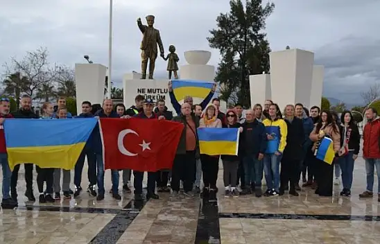 Ukraynalılar Fethiye'de nöbette