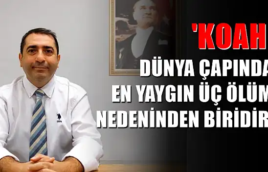 Uzman Dr. Olcay, 'KOAH dünya çapında en yaygın üç ölüm nedeninden biridir'
