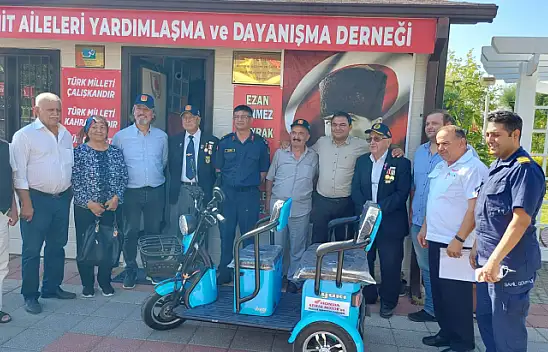 Kıvrak Motor'dan Gaziler Derneği'ne elektrikli motosiklet