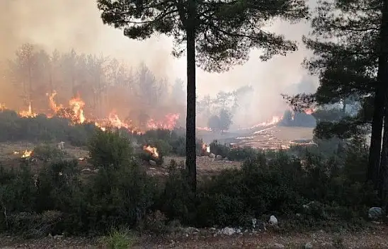 Seydikemer yangını devam ediyor