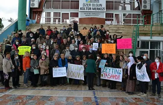 Zeytinliklerin madenciliğe açılması protesto edildi