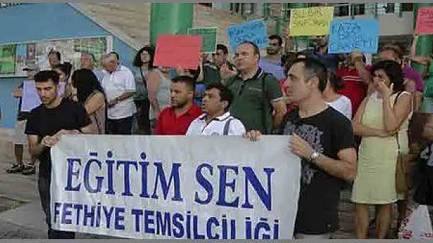 REZİDANS İNŞAATI ASANSÖR FACİASINA FETHİYEDEN DE TEPKİ (görüntülü)