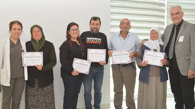 14 diyabetli bireye diplomaları verildi
