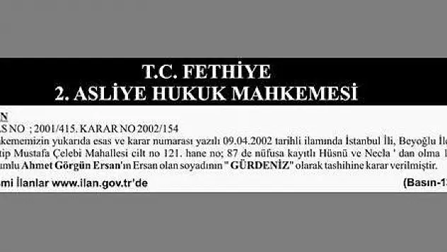 FETHİYE 2.ASLİYE HUKUK MAHKEMESİ
