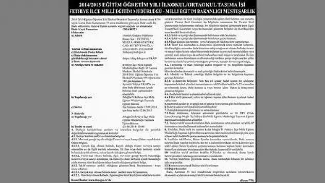 FETHİYE İLÇE MİLLİ EĞİTİM MÜDÜRLÜĞÜ