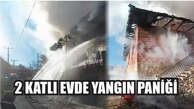 2 katlı evde yangın paniği