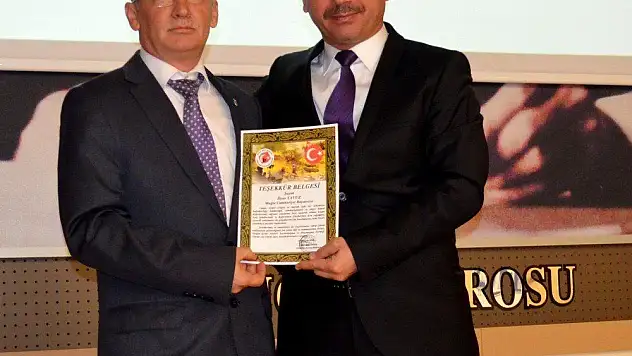 Şehit ailelerinden teşekkür belgesi