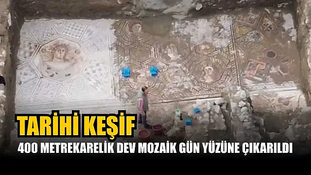 400 metrekarelik dev mozaik gün yüzüne çıkarıldı