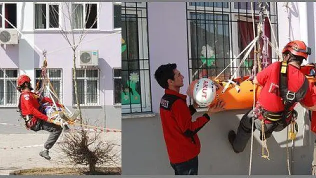 GERÇEĞİNİ ARATMAYAN DEPREM TATBİKATI İLGİYLE İZLENDİ