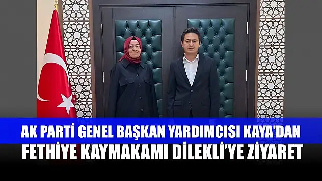 AK Parti Genel Başkan Yardımcısı Kaya'dan Fethiye Kaymakamı Dilekli'ye Ziyaret