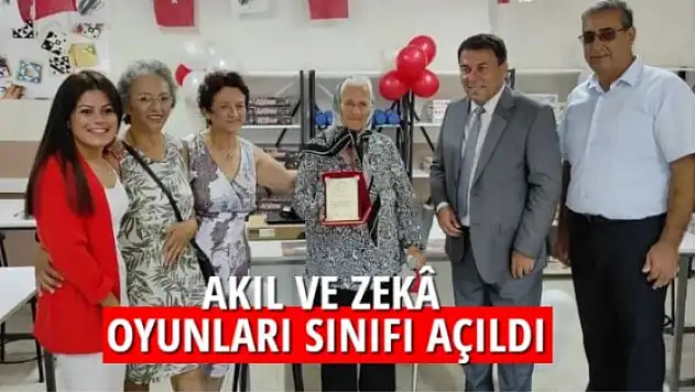 AKIL VE ZEKÂ OYUNLARI SINIFI AÇILDI