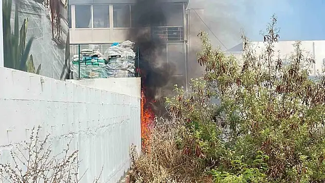 Alevler işletmelere sıçramadan söndürüldü