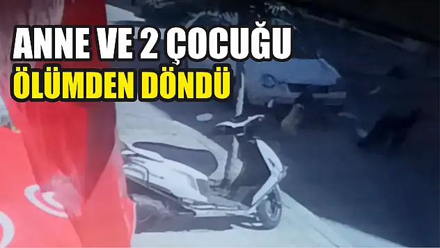 Anne ve 2 çocuğu ölümden döndü