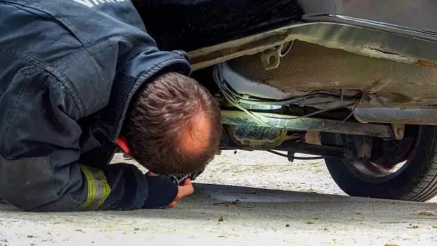 Antalya'da otomobilde yılan alarmı
