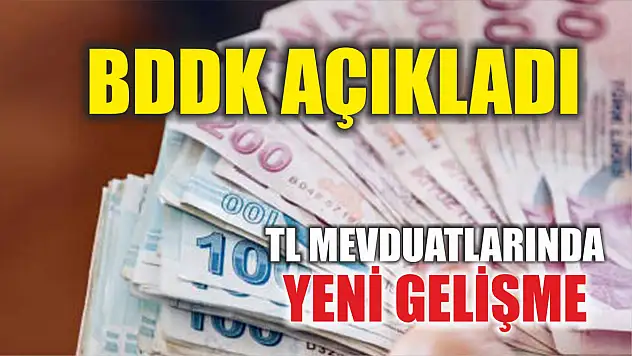 BDDK açıkladı: TL mevduatlarında yeni gelişme