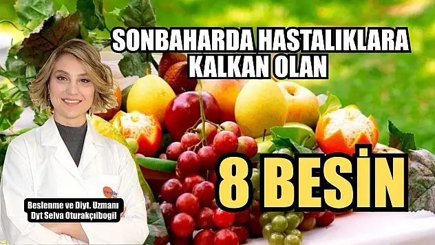 Beslenme ve Diyet Uzmanı Oturakçıibogil, sonbaharda hastalıklara kalkan olan 8 besini sıraladı