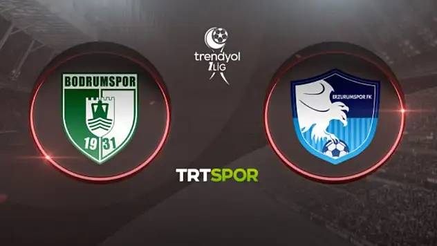 Bodrumspor - Erzurum FK maçı TRT SPOR ekranında