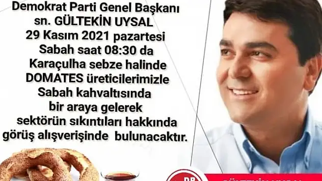 DP Genel Başkanı Gültekin Uysal, Fethiye'ye geliyor