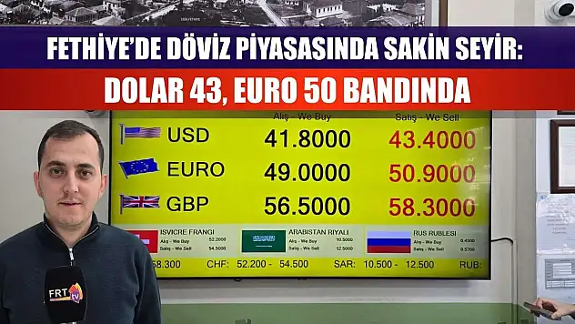 Fethiye'de Döviz Piyasasında Sakin Seyir: Dolar 43, Euro 50 Bandında