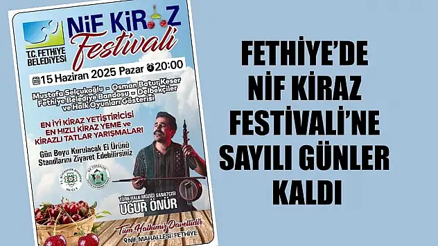 Fethiye'de Nif Kiraz Festivali'ne Sayılı Günler Kaldı