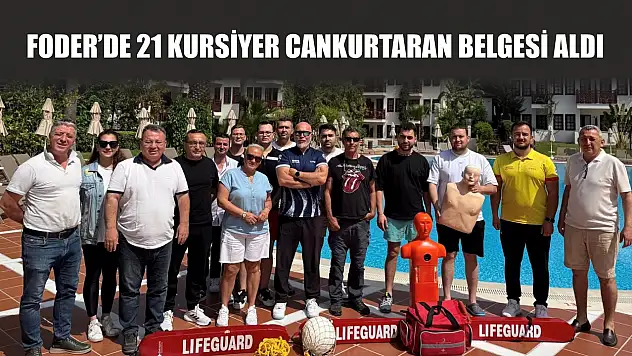 FODER'de 21 kursiyer cankurtaran belgesi aldı