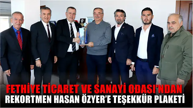 FTSO'dan Rekortmen Hasan Özyer'e Teşekkür Plaketi