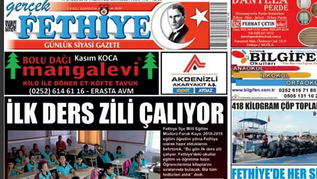 17 Eylül 2018 Gerçek Fethiye Gazetesi