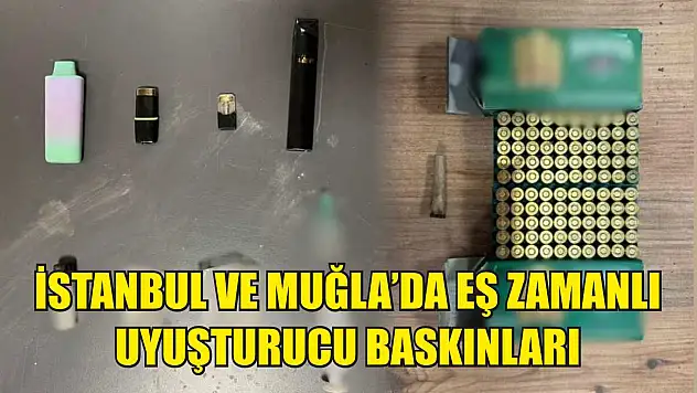 İstanbul ve Muğla'da Eş Zamanlı Uyuşturucu Baskınları