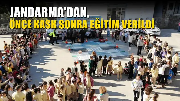 Jandarma'dan, önce kask sonra eğitim verildi