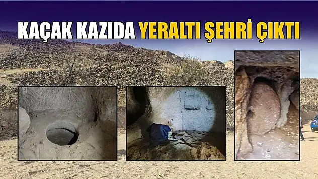 Kaçak kazıda yeraltı şehri çıktı