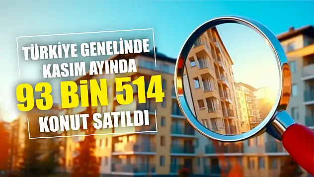 Kasım ayında 93 bin 514 konut satıldı