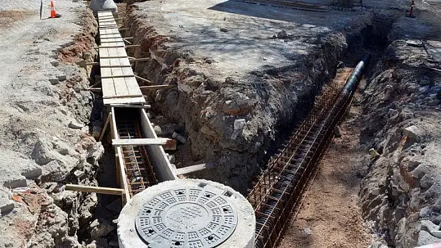 Kavaklıdere'de 7 bin 500 metre kanalizasyon hattı döşendi