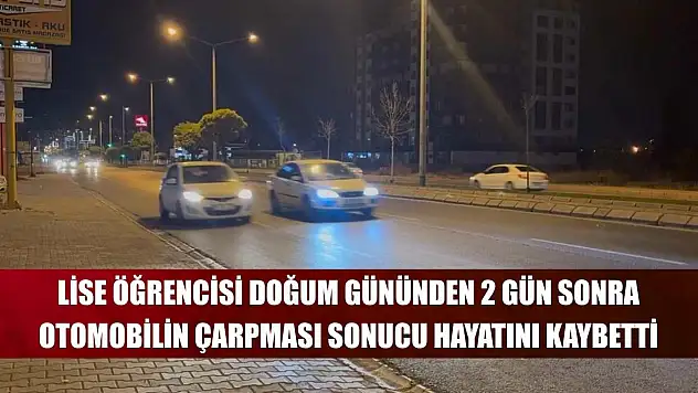 Lise öğrencisi doğum gününden 2 gün sonra otomobilin çarpması sonucu hayatını kaybetti