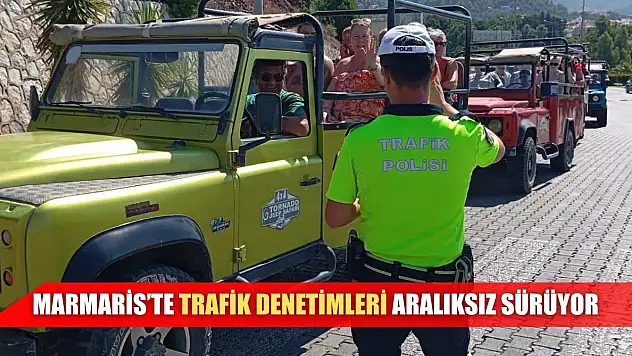 Marmaris'te trafik denetimleri aralıksız sürüyor