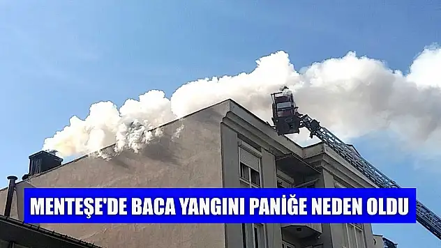 Menteşe'de baca yangını paniğe neden oldu