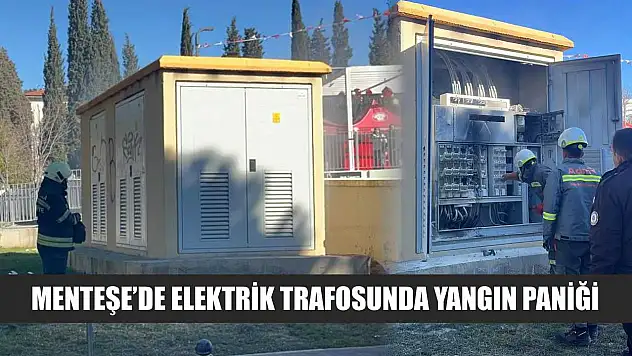 Menteşe'de elektrik trafosunda yangın paniği