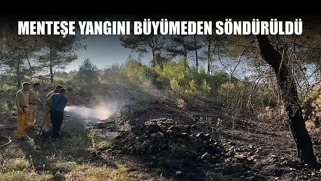 Menteşe yangını büyümeden söndürüldü