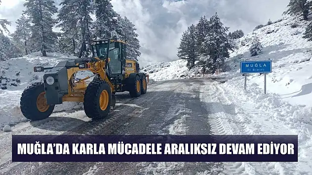 Muğla'da karla mücadele aralıksız devam ediyor