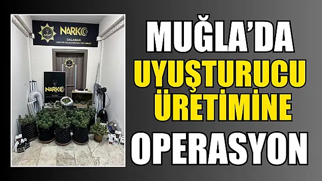 Muğla'da uyuşturucu üretimine operasyon
