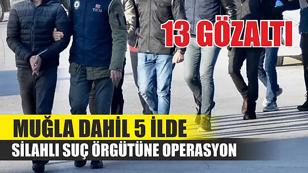 Muğla Dahil 5 İlde Silahlı Suç Örgütüne Operasyon: 13 Gözaltı
