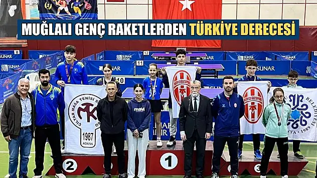 Muğlalı genç raketlerden Türkiye derecesi