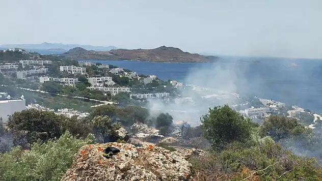 Nefes helikopteri ile yangına ilk müdahale