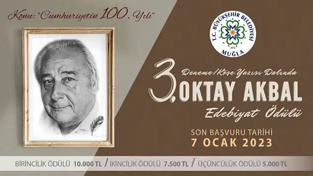 Oktay Akbal Edebiyat Ödülü başvuruları başladı